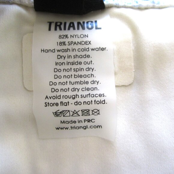 Triangl NEW Size S Inesa Bikini Indigo Cream Top Bottom Yellow Blue Floral - Picture 12 of 13